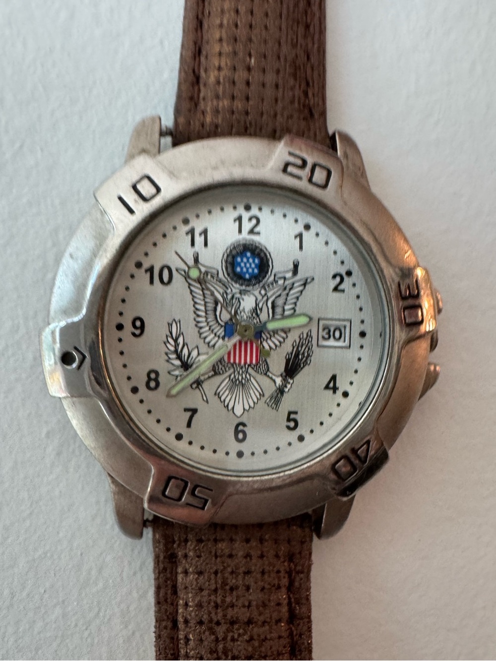 ZANwatch US Great Seal Presidential Eagle Watch Timex Leather Strap